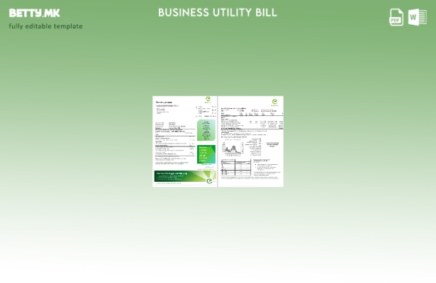 Модерен стил Шаблон за страници за сметки за деловна електрична енергија Austral